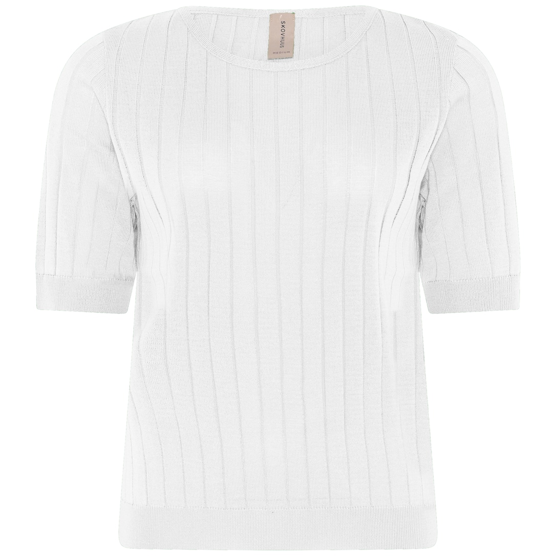 Skovhuus Kvinde T-shirt i Strik White XL