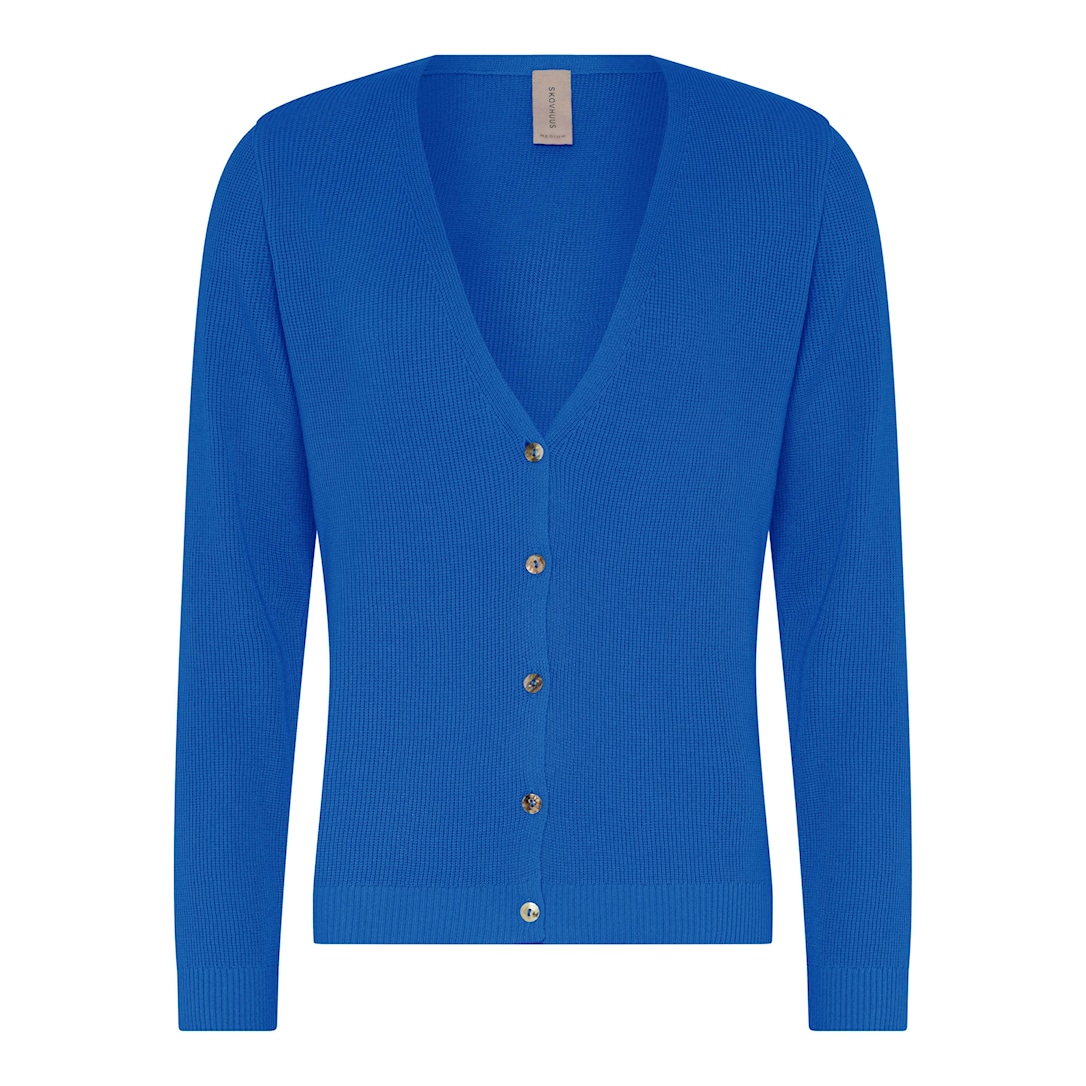 Skovhuus Kvinde Strik Cardigan Fresh Blue XXXL