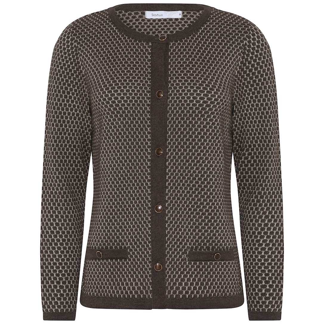 Skovhuus Kvinde Strik Cardigan Hazelnut XXL