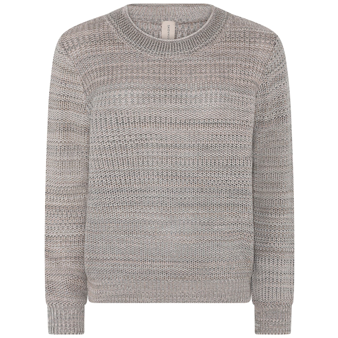 Skovhuus Kvinde Striktrøje Grey/Rose XL