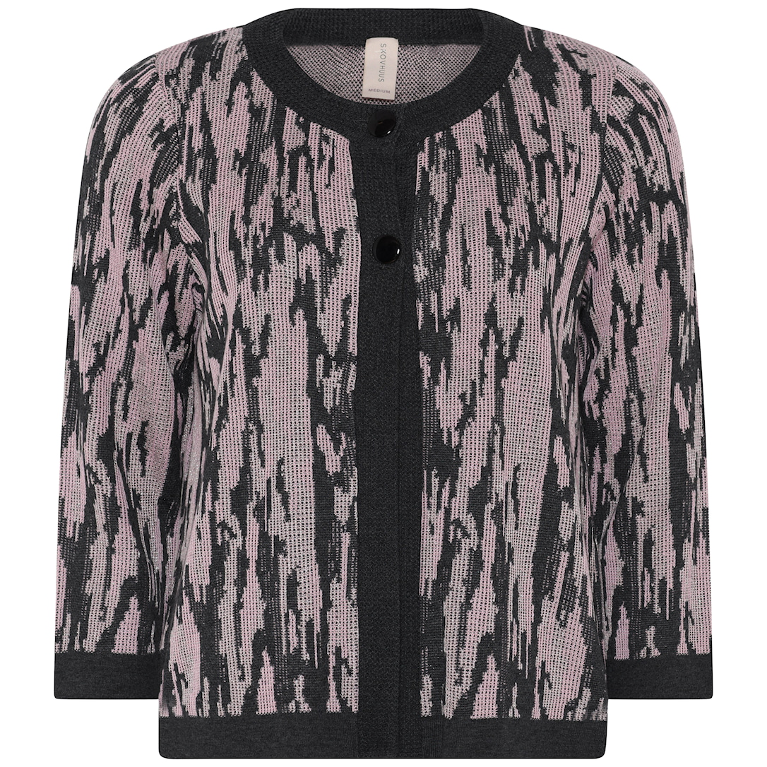 Skovhuus Kvinde Strik Cardigan Grey/Rose S