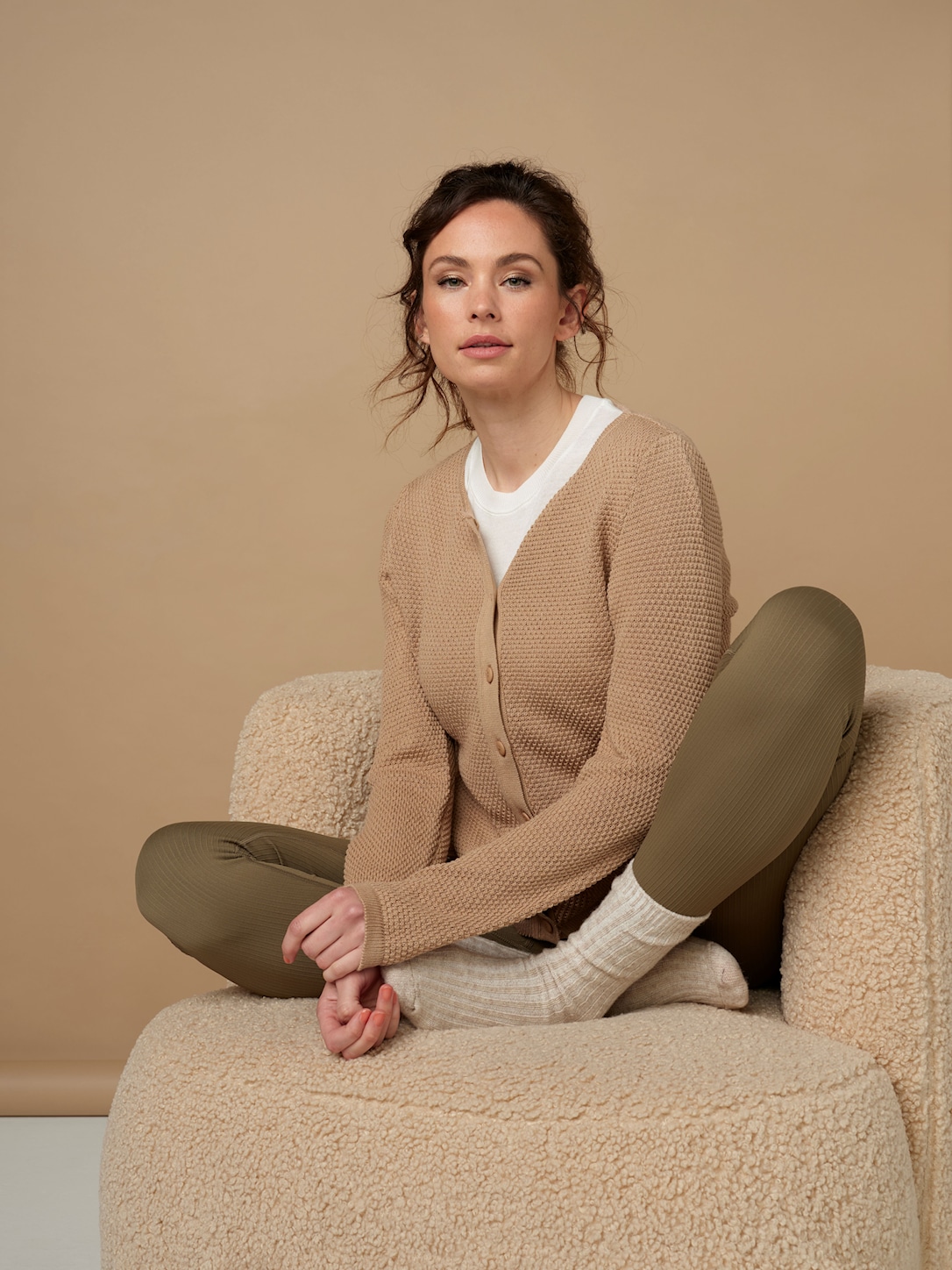 Skovhuus Kvinde Isabella Cardigan Camel Beige L
