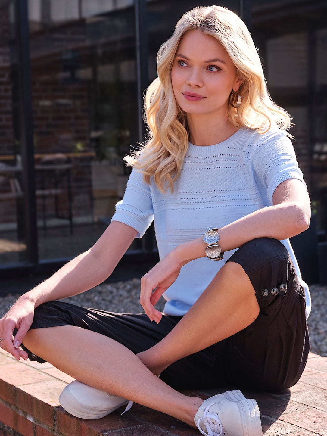 Skovhuus Kvinde Elna T-shirt Pale Blue M