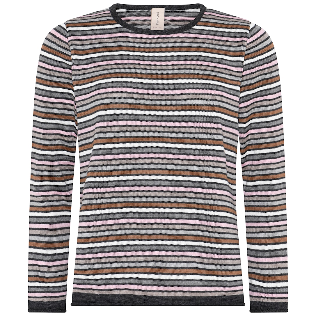 Skovhuus Kvinde Kia Strikbluse Charcoal Grey S