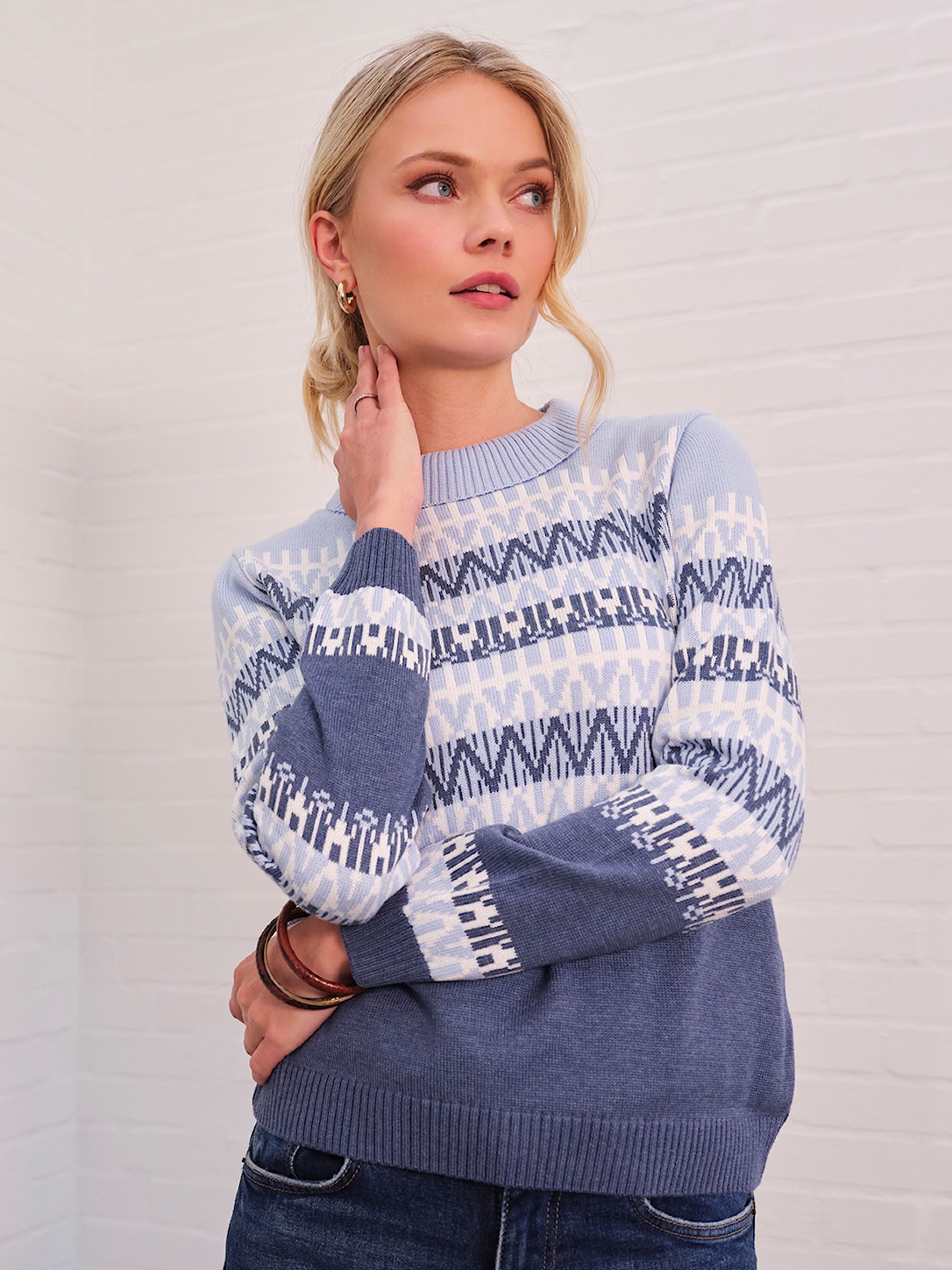 Skovhuus Kvinde Pernilla Trøje m. Turtleneck Indigo Blue L