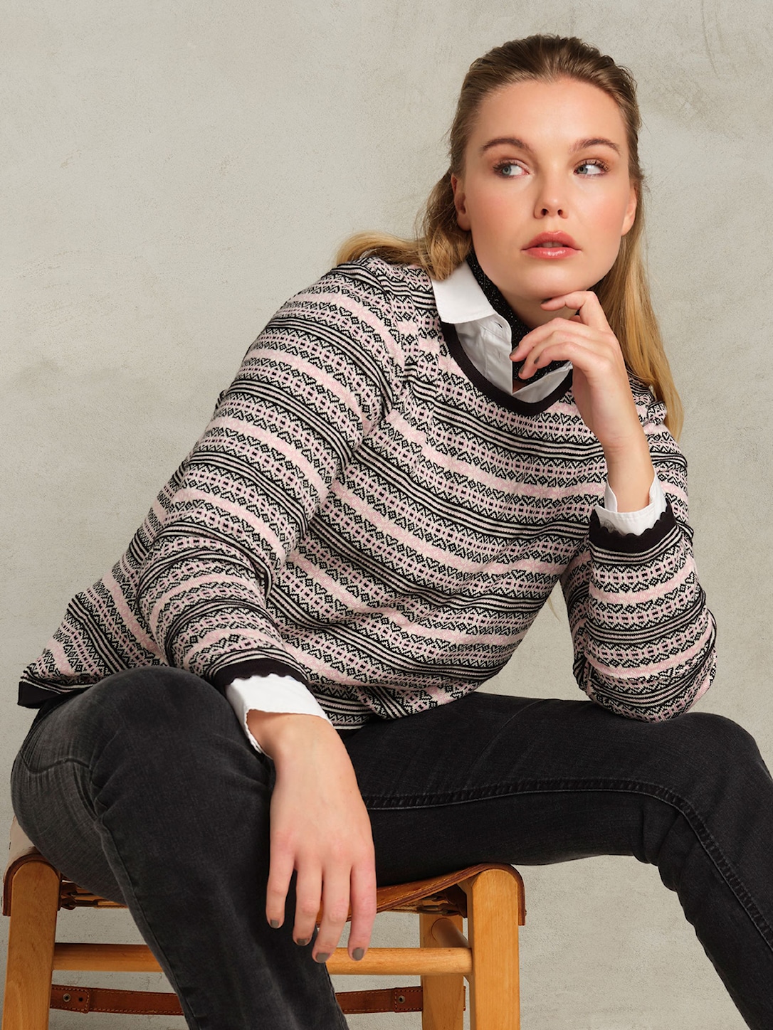 Skovhuus Kvinde Nynne Strikbluse Black S