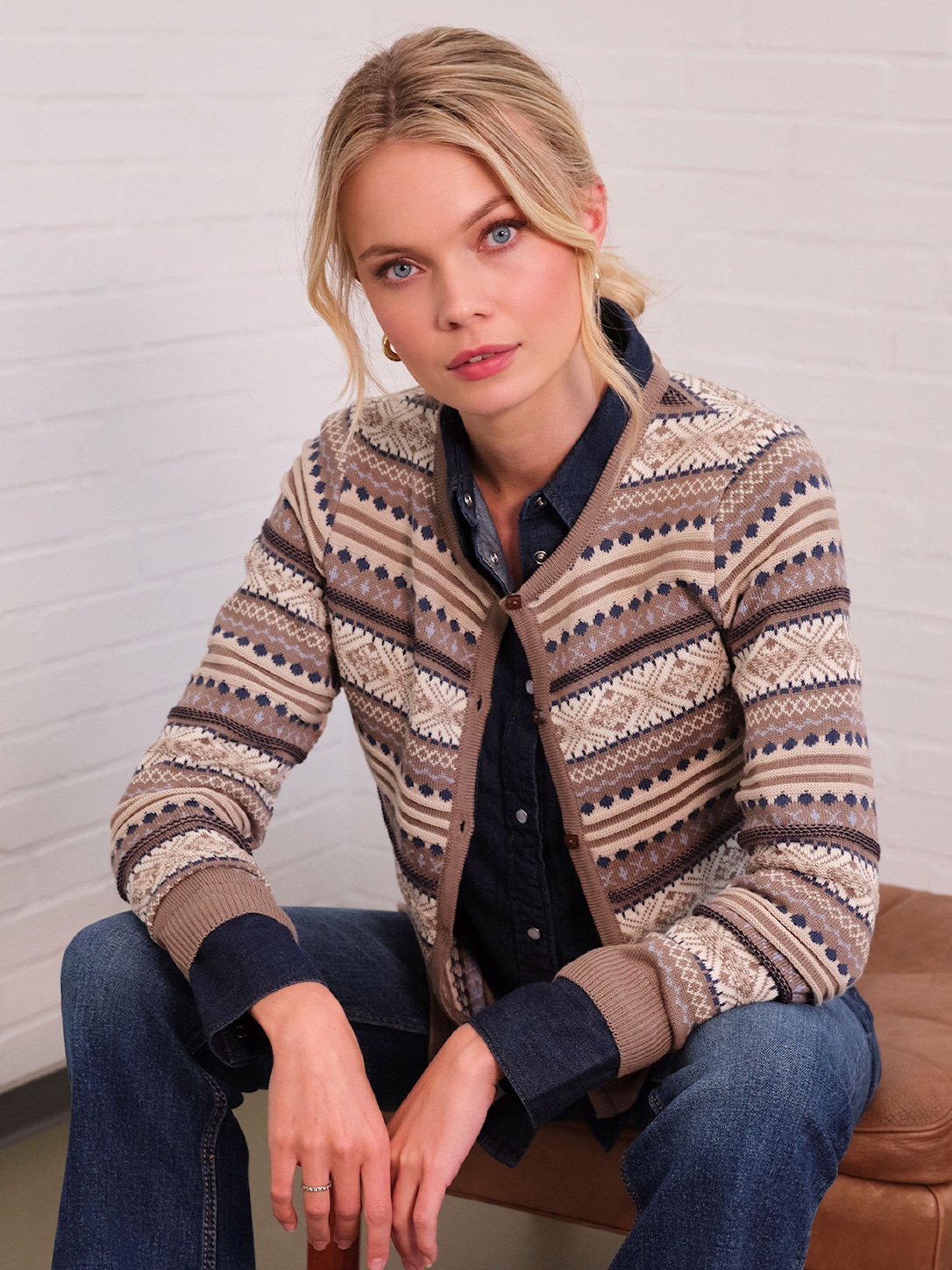 Skovhuus Kvinde Vanja Strikcardigan Sandstone S