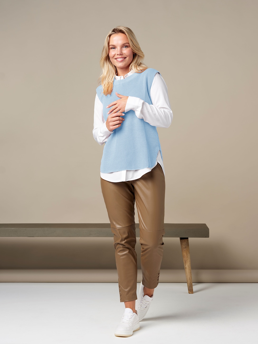 Skovhuus Kvinde Amelia Vest Pale Blue L