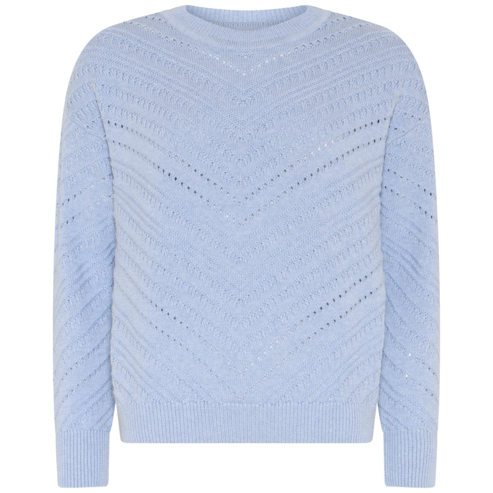 Skovhuus Kvinde Linda Striktrøje Light Blue melange S