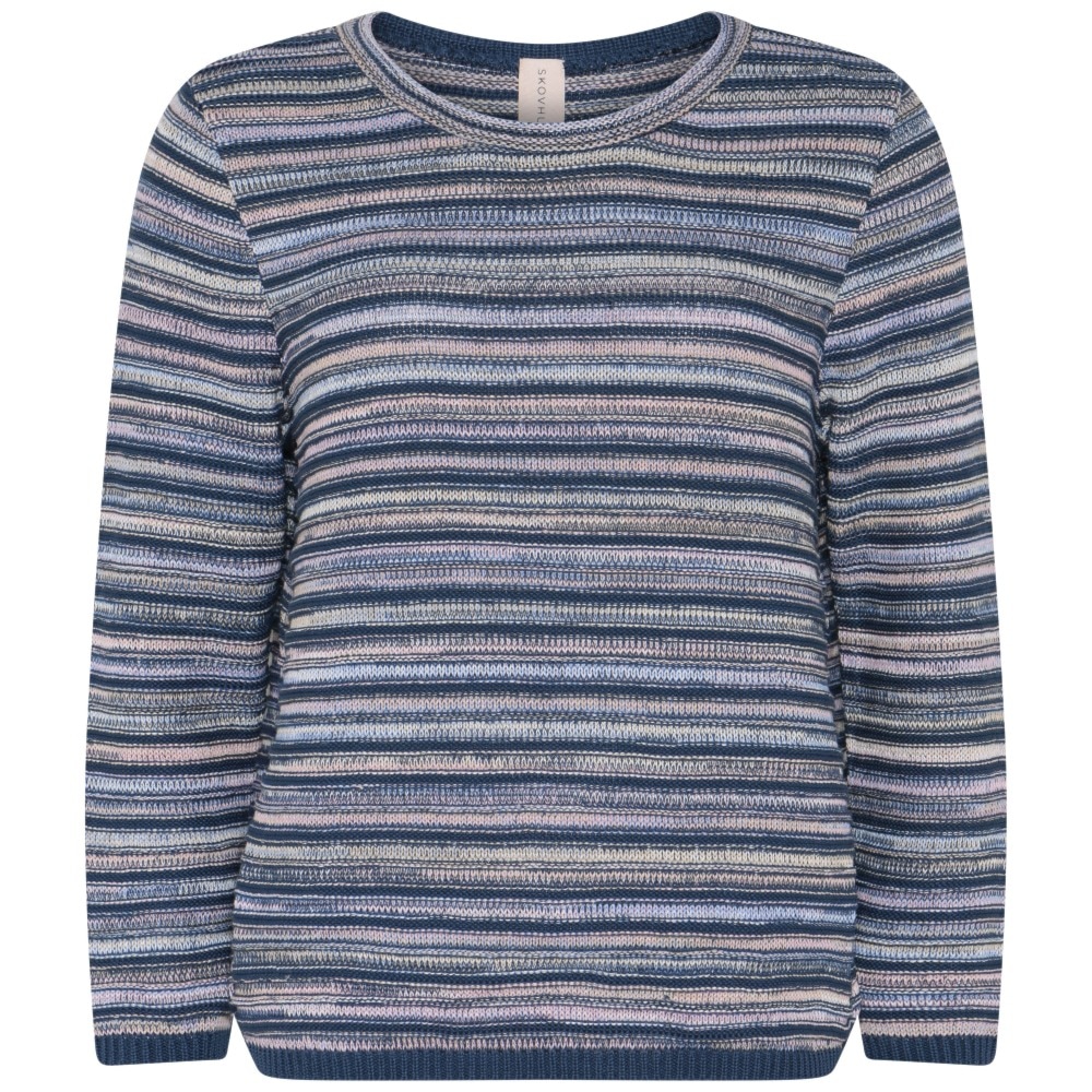 Skovhuus Kvinde Sara Striktrøje Jeans Blue M