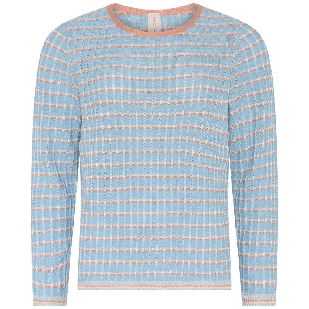 Skovhuus Kvinde Pernille Strikbluse Sterling Blue S