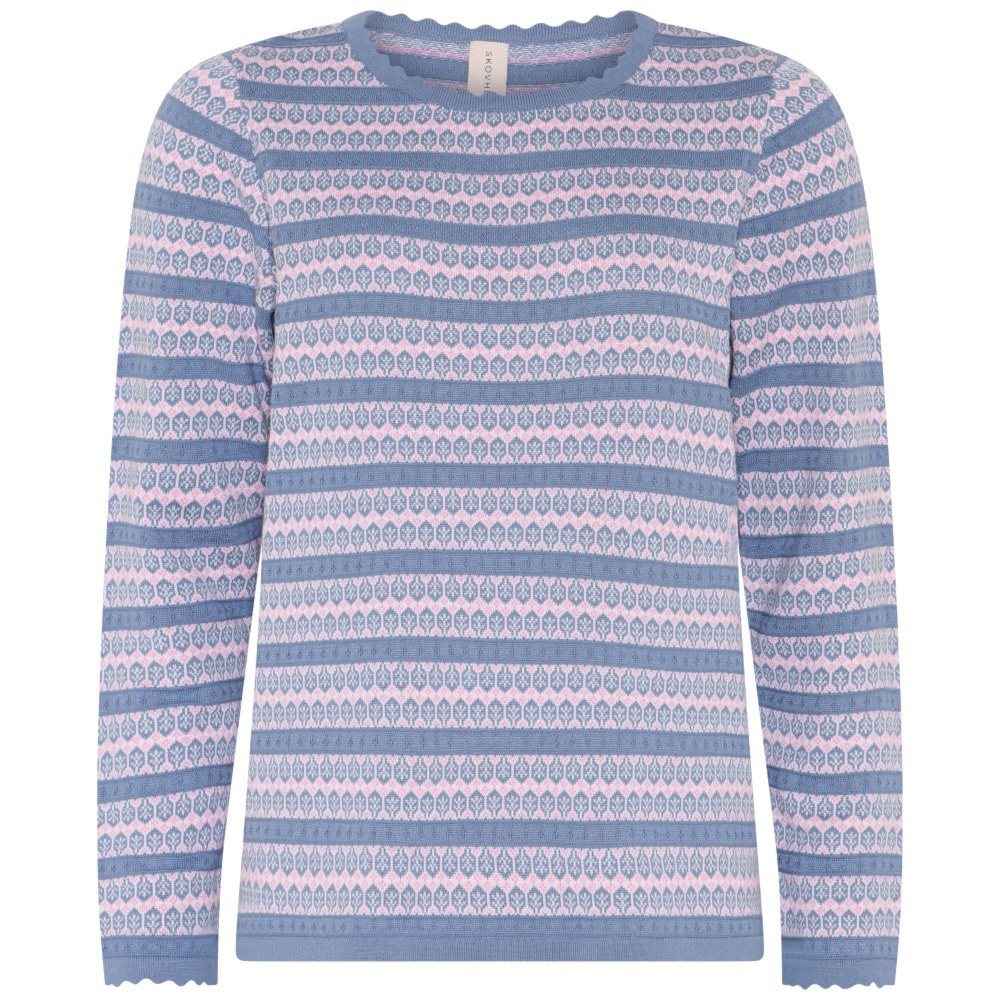 Skovhuus Kvinde Sigrid Strikbluse Peal Blue S