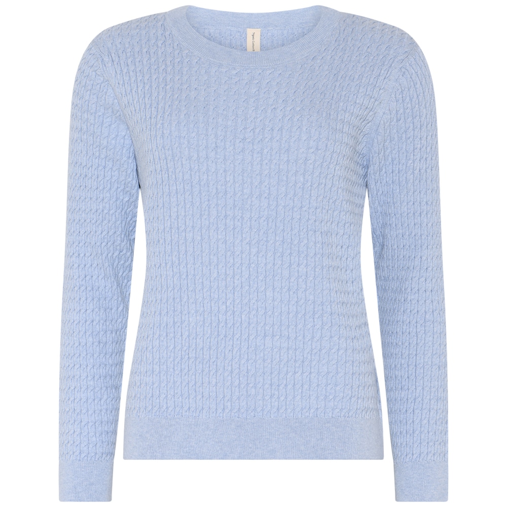 Skovhuus Kvinde Merle Strikbluse Light Blue melange S
