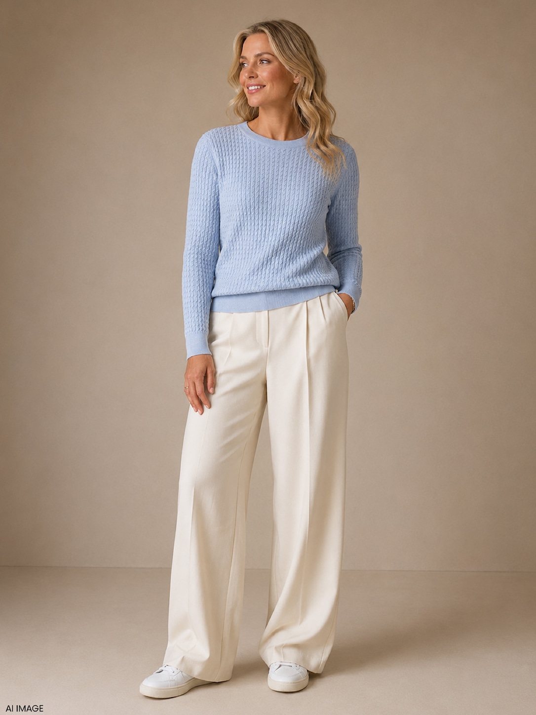 Skovhuus Kvinde Merle Strikbluse Light Blue melange S
