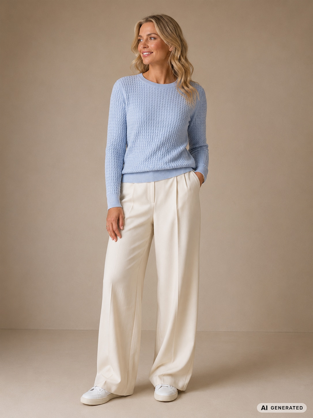 Skovhuus Kvinde Merle Strikbluse Light Blue melange S