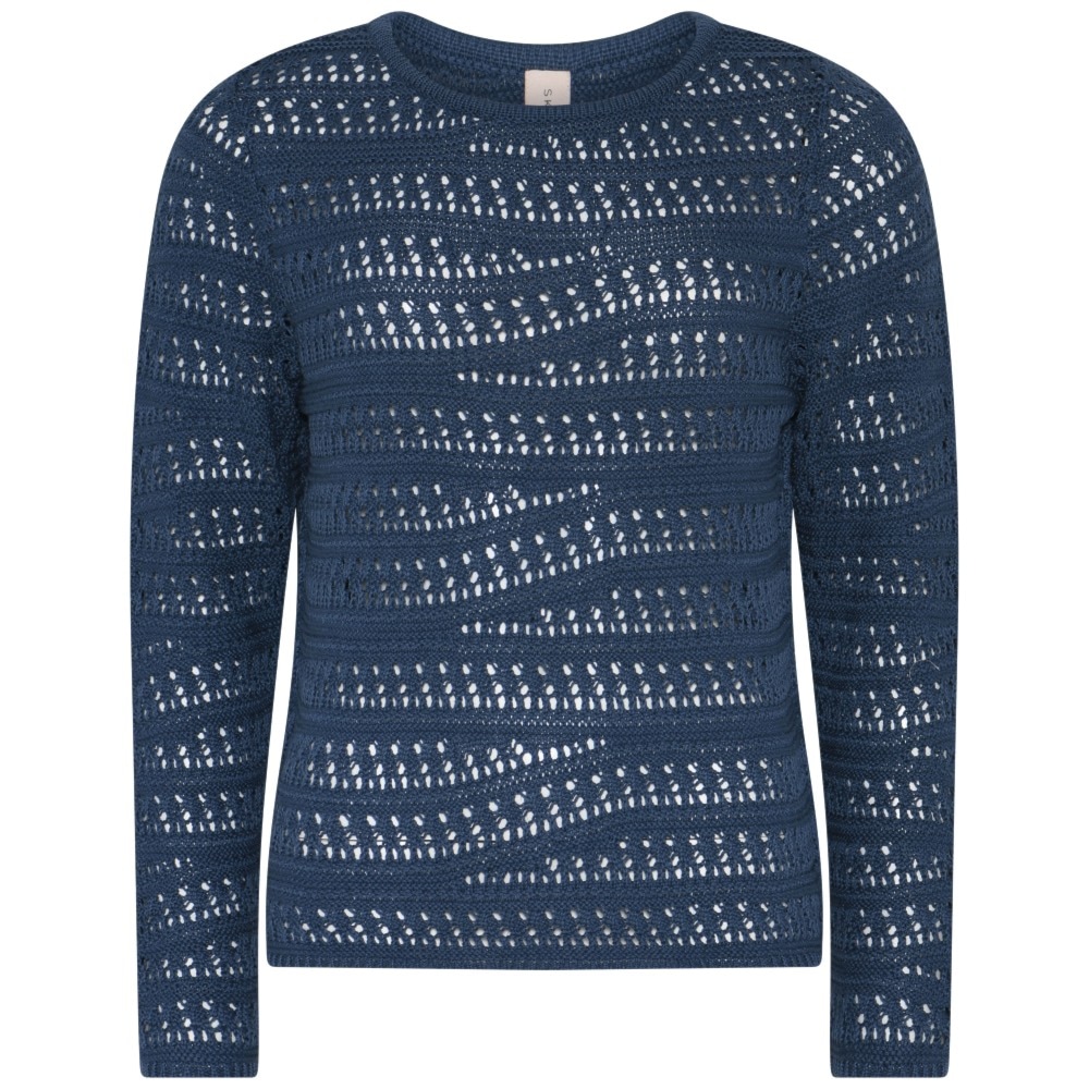 Skovhuus Kvinde Vigga Hulmønstret Bluse Jeans Blue M