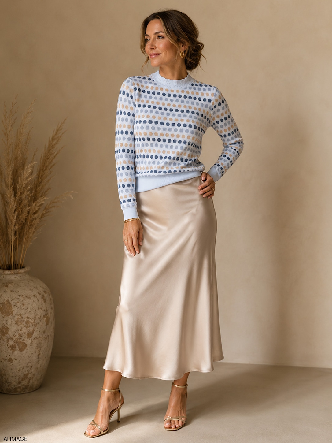 Skovhuus Kvinde Cirkeline Glitter Turtleneck Pale Blue S