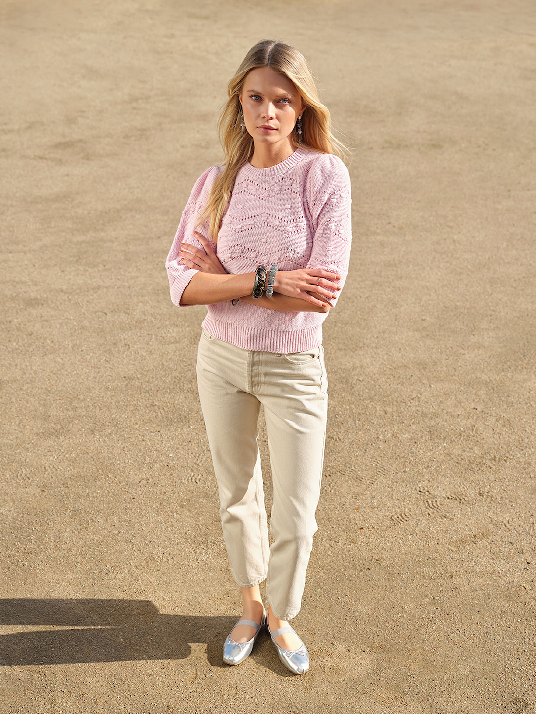 Skovhuus Kvinde Karoline Strikket T-shirt Rose S