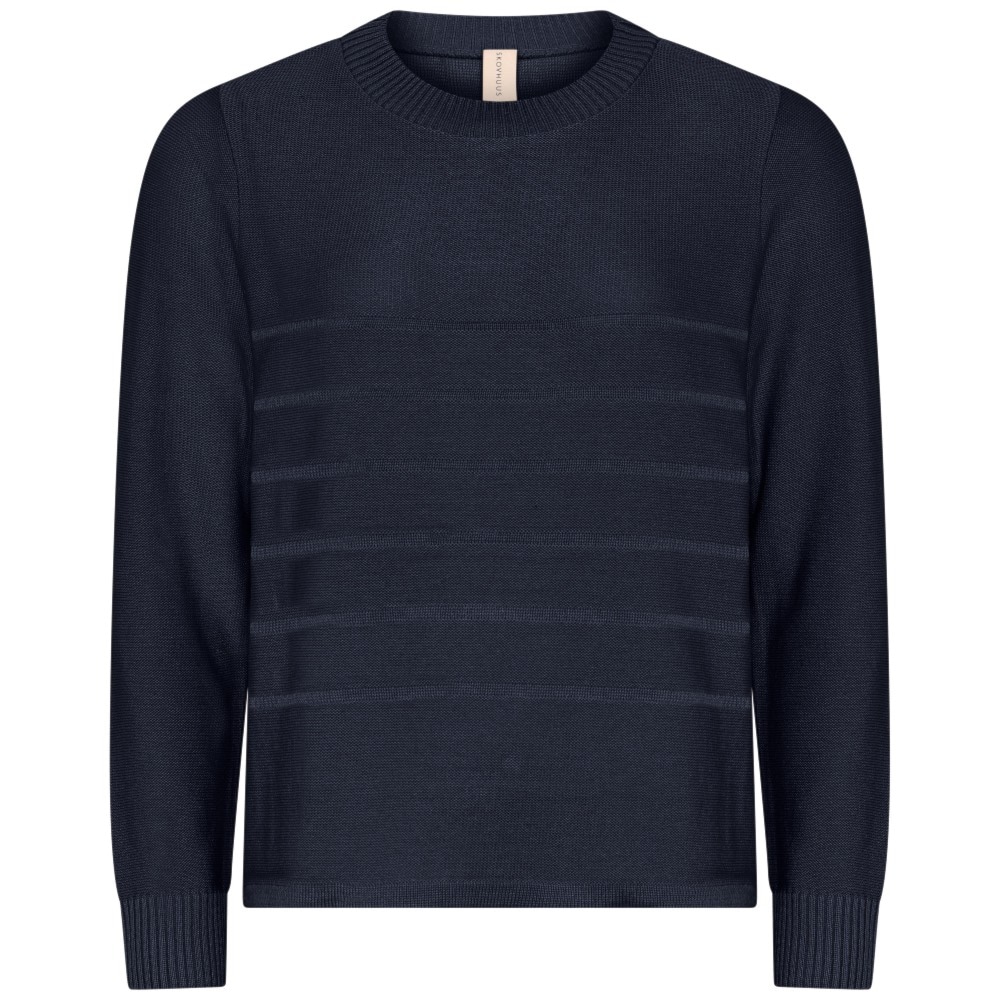 Skovhuus Kvinde Martha Strikbluse Nautical Blue M
