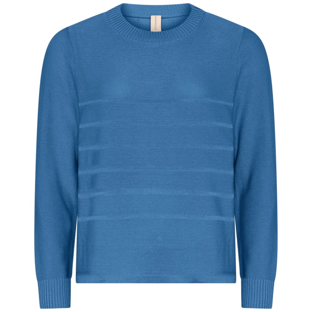Skovhuus Kvinde Martha Strikbluse Hawaii Blue M