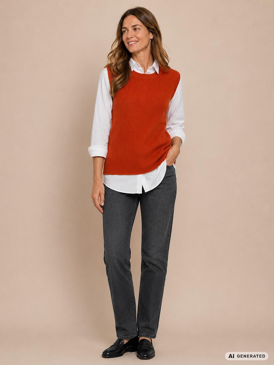 Skovhuus Kvinde Amelia Vest Copper Red S